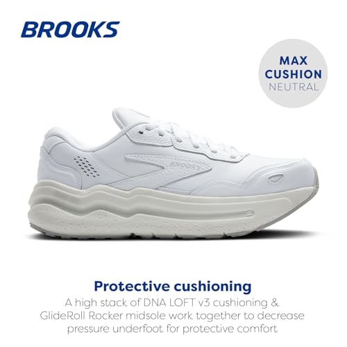 Brooks Women's Ghost Max SE Walking Shoes 8.5 White/White - Comfortable Fit