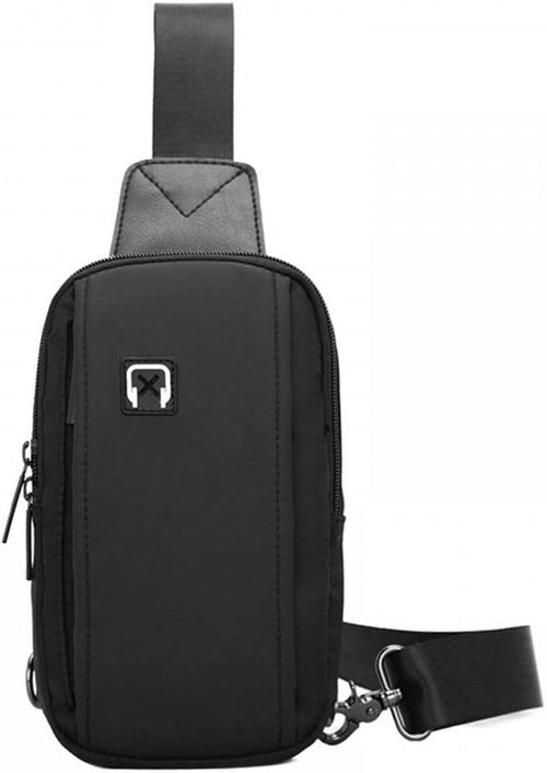 DONGKER Waterproof Sling Crossbody Bag - Adjustable Shoulder Strap & Headphone Jack for Hiking | Travel