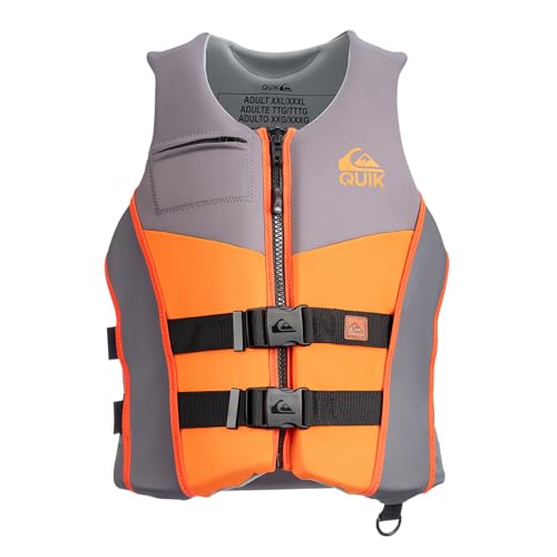 Quiksilver Men's Life Jacket - Orange Small-Medium USCG & Transport Canada Approved