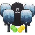 Blue Carbon Fiber Pickleball Paddles Set of 4 - USAPA Approved, Lightweight
