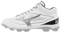 Men's Cushionrevo Diamond Mid TPU Spikes - White Black, Size 7