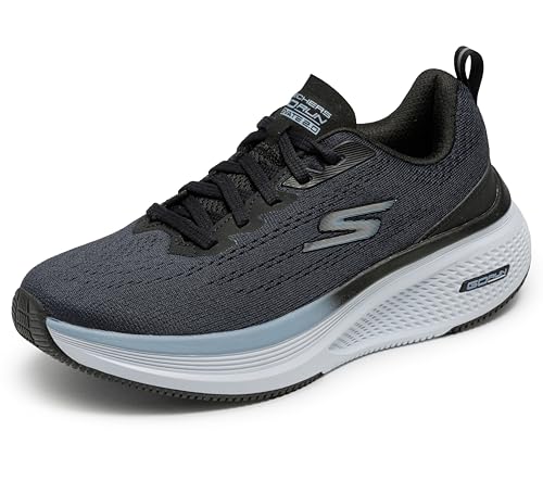 Skechers Women's Go Run Elevate 2.0 Sneaker - Black & Blue, Lightweight Running Shoes