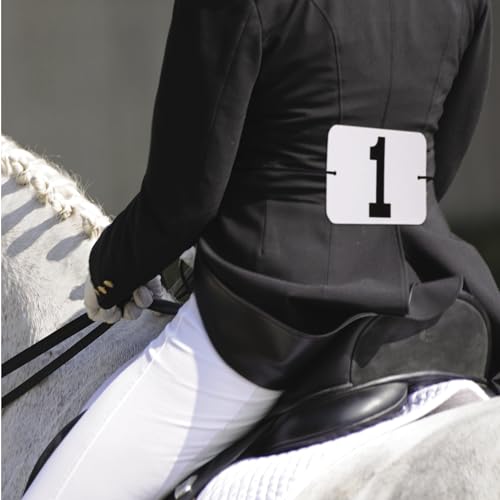 Equestrian Number Set 101-150 with String - Small Rectangular Rider ID Tags, Waterproof, 50 Pack