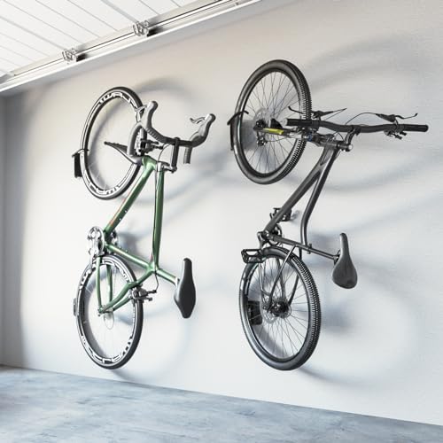 monTEK Swivel Bike Wall Mount Rack - 1 Pack Garage Bicycle Storage