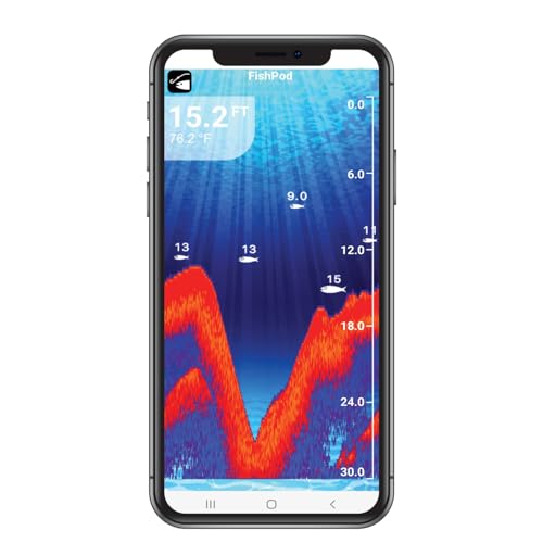 Hawkeye FishPod 5X Bluetooth Fish Finder with AI Technology & Mounting System