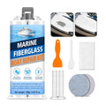 Marine Fiberglass Repair Kit for Boats with Waterproof Epoxy Filler - White