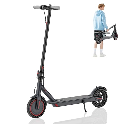 Qlaway Black Electric Scooter for Adults 350W/500W Motor Folding Commuter