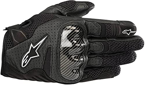 Women’s Leather Mesh Motorcycle Gloves - Black Small, CE-Certified Summer Fit