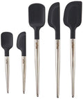 All-Clad 5-Piece Silicone Cooking Tool Set with Stainless Steel Handles - Heat-Resistant, Dishwasher Safe