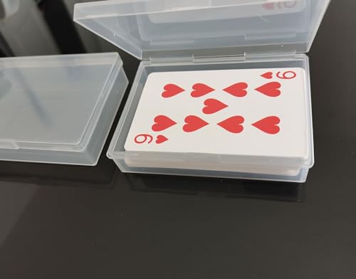 18-Pack Clear Plastic Playing Card Deck Boxes for Storage and Organization