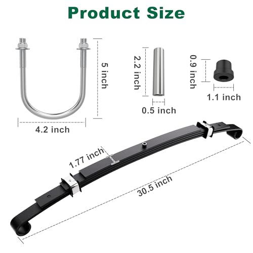 Heavy Duty Golf Cart Rear Leaf Spring Kit for Club Car Precedent Onward Tempo 2004+