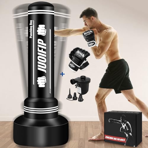 YORWHIN 70-Inch Freestanding Heavy Punching Bag Set with Gloves & Pump