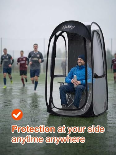 Flycoop Black 37x37x63-Inch Pop Up Sports Tent for One Person Winter Camping