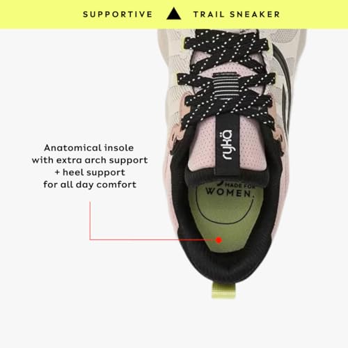 Ryka Women's Podflow TR Hiking Shoe - Beach Beige/Black, Trail & Walking