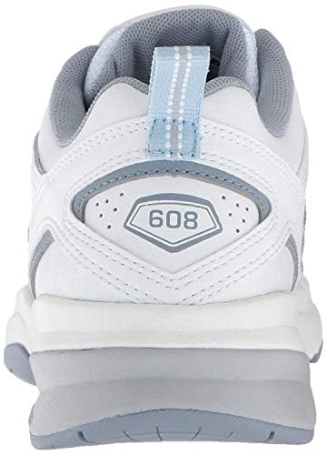 New Balance Women's 608 V5 Cross Trainer Shoes 8 Wide White Light Blue