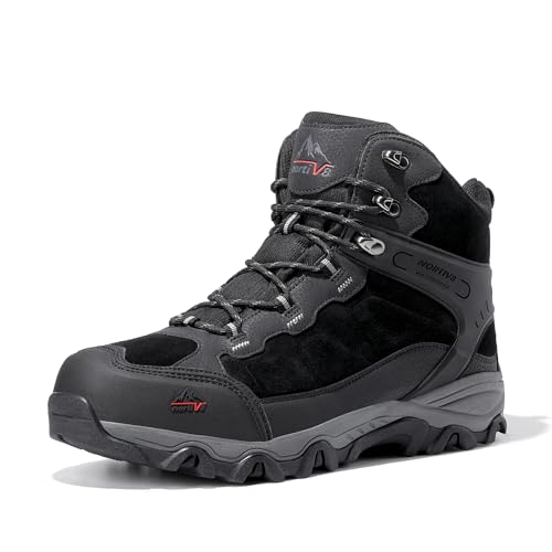 NORTIV 8 Men's Waterproof Lightweight Hiking Boots - 12 Black