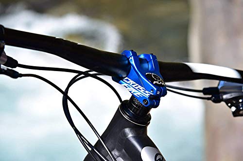 Funn Crossfire MTB Stem - Red, 35mm Clamp, Zero Rise, Compatible with Mountain Bikes