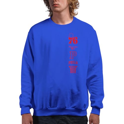 NBA Junk Food Philadelphia 76ers Crewneck - Royal Blue, Medium