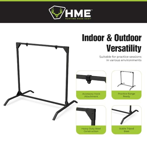 HME Adjustable Archery Target Stand for Bag Targets, Indoor Outdoor