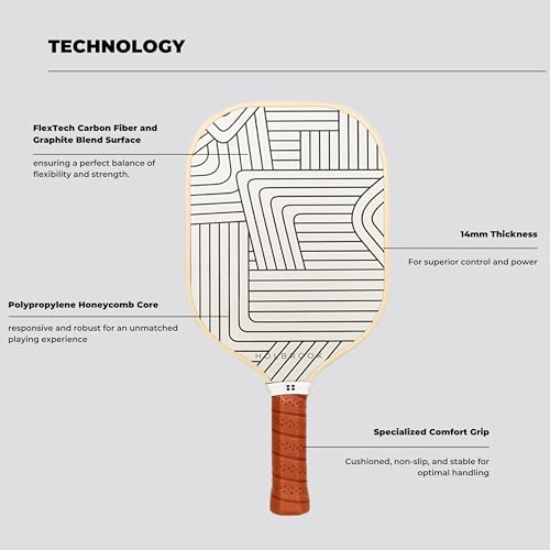 Holbrook Soho Carbon Fiber Pickleball Paddle - Performance Series, Graphite Surface