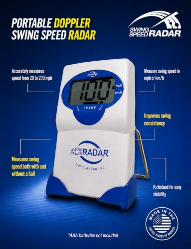 Golf Swing Speed Radar - Accurate Club Speed Measurement 20-200 MPH - Portable Doppler Training Tool - Variation of Swing Speed Radar