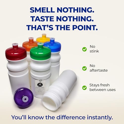 USA Made Clear Frost & Rainbow Sports Water Bottles 20 oz - 6 Pack