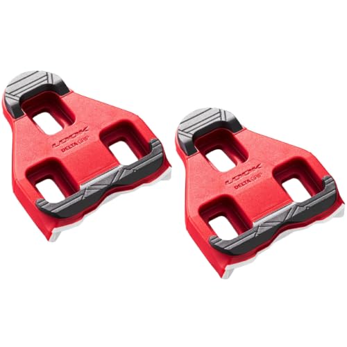 Cycling Cleats for Indoor & Fitness Bikes - Look Delta Non-Slip Black & Red