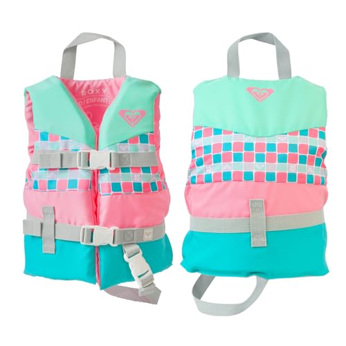 Kids Life Jacket for Waterskiing & Boating - Green, 33-55 lbs, USCG Approved, Toddler PFD with Safety Strap