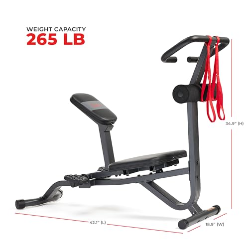Black Sunny Health & Fitness Full Body Stretch Machine with Pivot Seat
