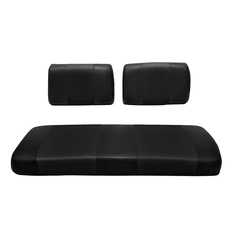 GOLF BALL DIVERS Black Premium Marine Vinyl Golf Cart Seat Cover for Pre-2000 Club Car DS - Front Bench Replacement