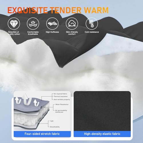 Men's Black Medium Winter Puffer Coat with Hood - Packaged Long Jacket