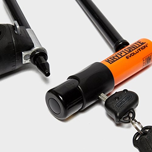 Bicycle U-Lock with 4 ft KryptoFlex Double Loop Cable - Black/Orange