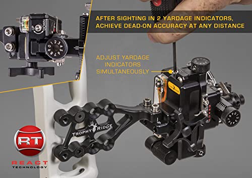 Trophy Ridge React One Pro Bow Sight - Right Hand, 0.01, Accuracy up to 100 Yards