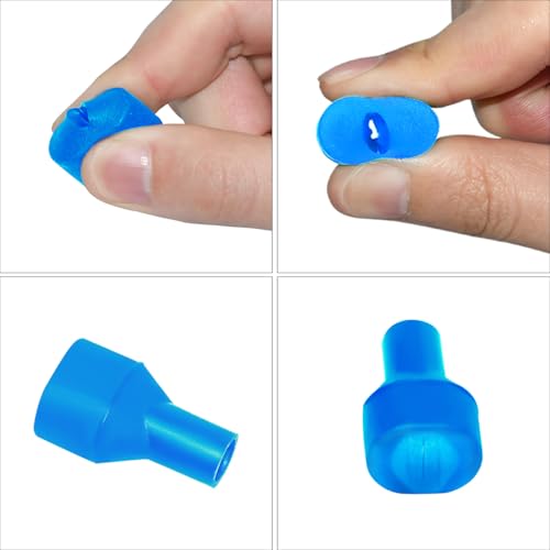 Big Bite Valve Replacement Mouthpiece Water Hydration Bladder Valve 4 Pack - Blue