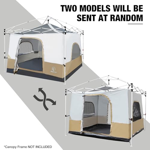 Khaki Canopy Camping Tent Inner Tent for 10x10 ft Pop Up Canopy