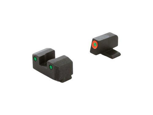 AMERIGLO Trooper Series - Three-Dot Green Tritium Design Springfield Set Front Outline Orange Fits Hellcat OSP