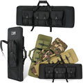 DULCE DOM Black 42-inch Double Rifle & Pistol Soft Gun Case with Padded Compartments