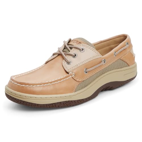 Sperry Men’s Billfish 3-Eye Leather Boat Shoes - Light Brown, Size 11