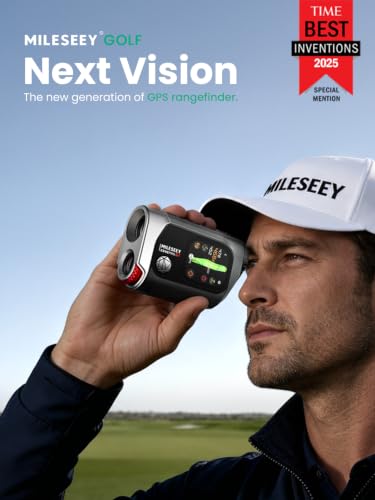 MiLESEEY G1 Touchscreen & GPS Golf Rangefinder - Black, 43,000+ Courses