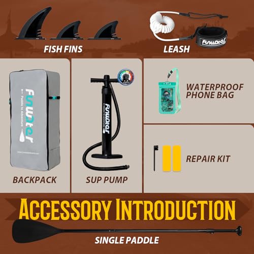 Inflatable Stand Up Paddle Board with Accessories - Yellow Camouflage 11' x 33" x 6"