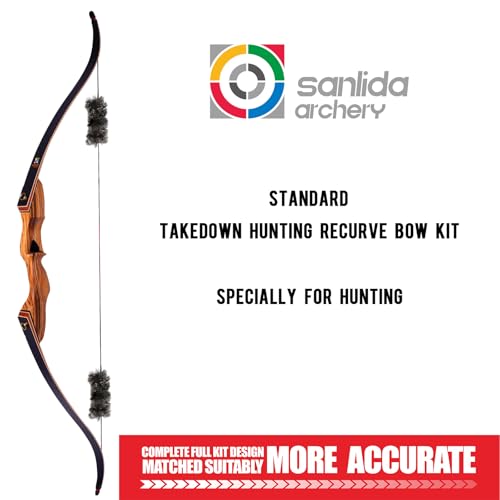 Sanlida Eagle X9 58-Inch Recurve Bow Set for Hunting & Target Shooting, 25-60 lbs
