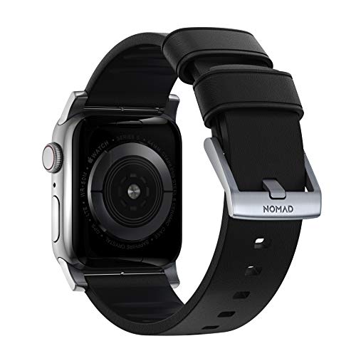 Nomad Active Leather & Waterproof FKM Rubber Apple Watch Band 45mm