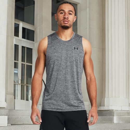 Under Armour Tech Tank Top Large Black Castlerock Athletic Shirt