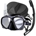 Aleefa 2.0 Adult Snorkeling Mask with Tempered Anti-Fog Silicone & Snorkel - Dive Gear