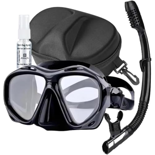 Aleefa 2.0 Adult Snorkeling Mask with Tempered Anti-Fog Silicone & Snorkel - Dive Gear