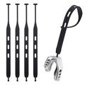 10 Pack Football Mouth Guard Tether Straps - Black, 18.1cm