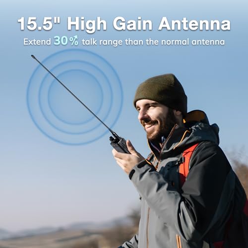 BAOFENG UV-9G GMRS Handheld Radio Waterproof Walkie Talkies 2 Pack + 15.5-Inch Antenna Cable
