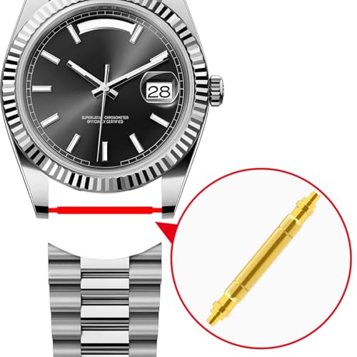 hengfento2 Spring Bar Pin Replacement For Rolex Lady President 69178 179178 Watch Strap Band 13Mm