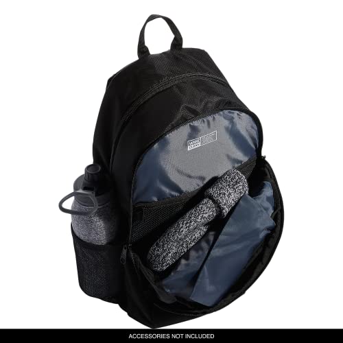 adidas Foundation School Backpack 38L - Black/White, Fits 16-Inch Laptop, Water Bottle Pockets, Ample Storage