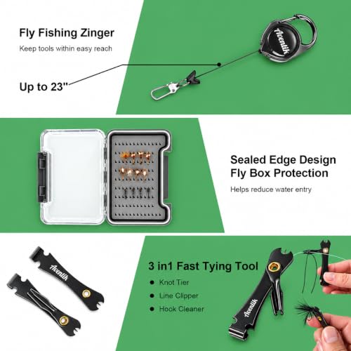 Aventik Riverbend 9'0'' 5wt Fly Fishing Rod Kit with Reel & Accessories